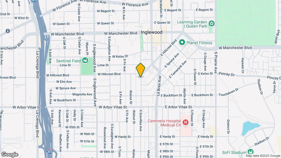 615 S Grevillea Ave Map and Location Details