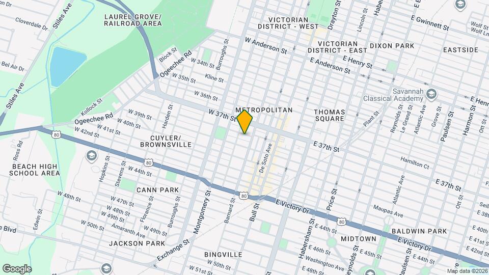 211 W 38th St Map and Location Details