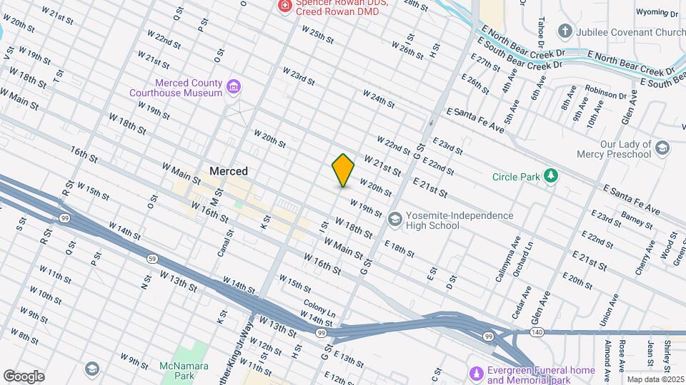 1904 W I St Mapa y Detalles de la Ubicación