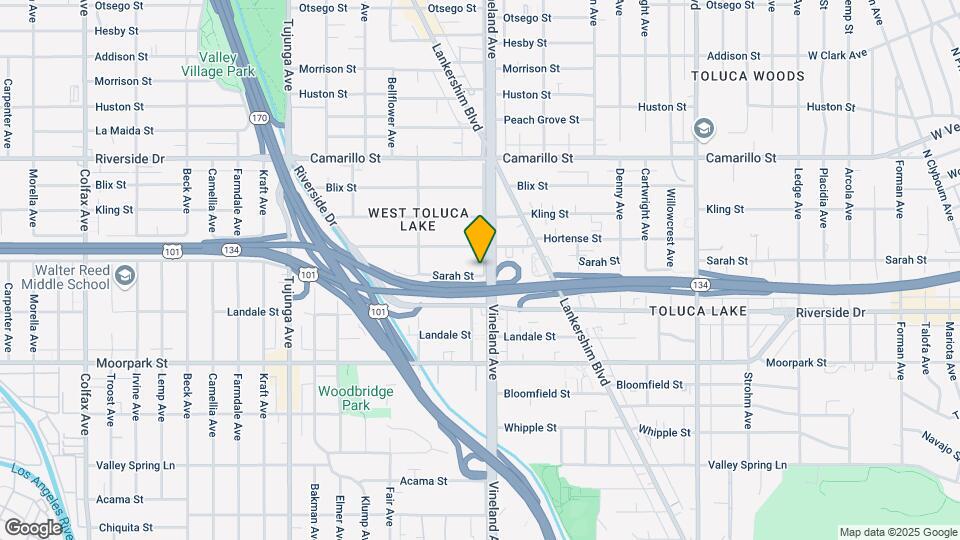4545 Vineland Ave Map and Location Details