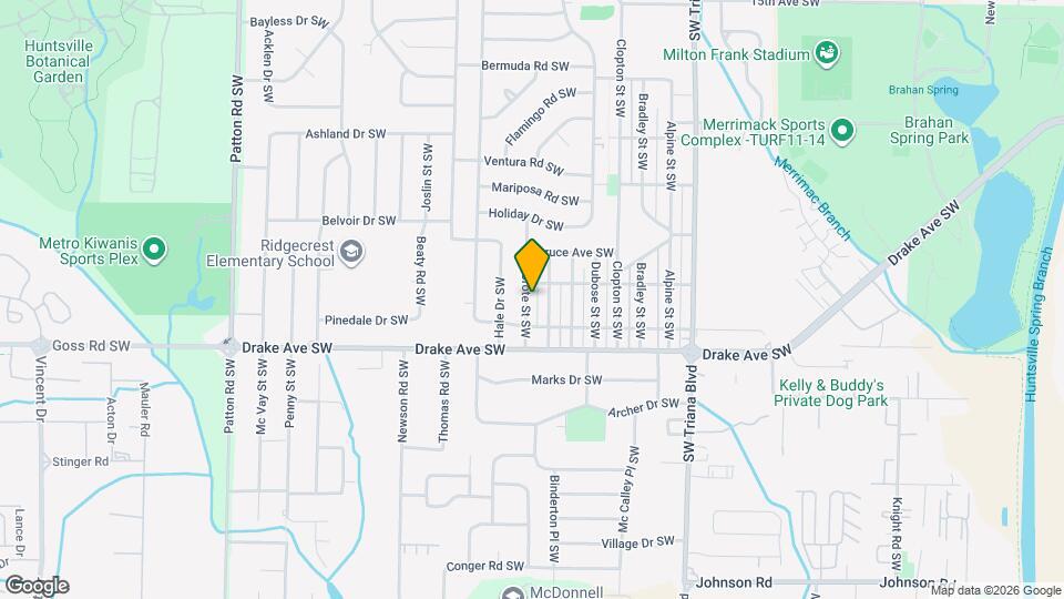 3607 Grote St SW Map and Location Details