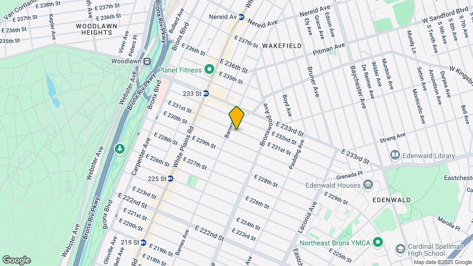 812 E 231st Map and Location Details
