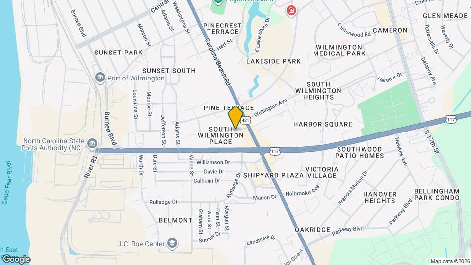 446 Cape Fear Blvd Map and Location Details