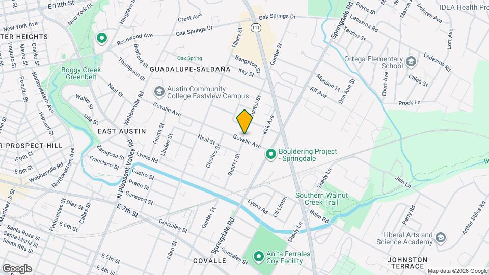 3600 Govalle Ave Map and Location Details