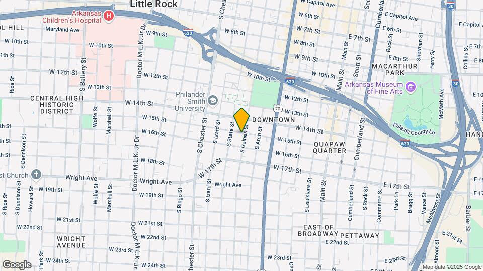 1500 S Gaines St Map and Location Details