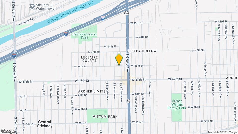 4600 S La Crosse Ave Mapa y Detalles de la Ubicación