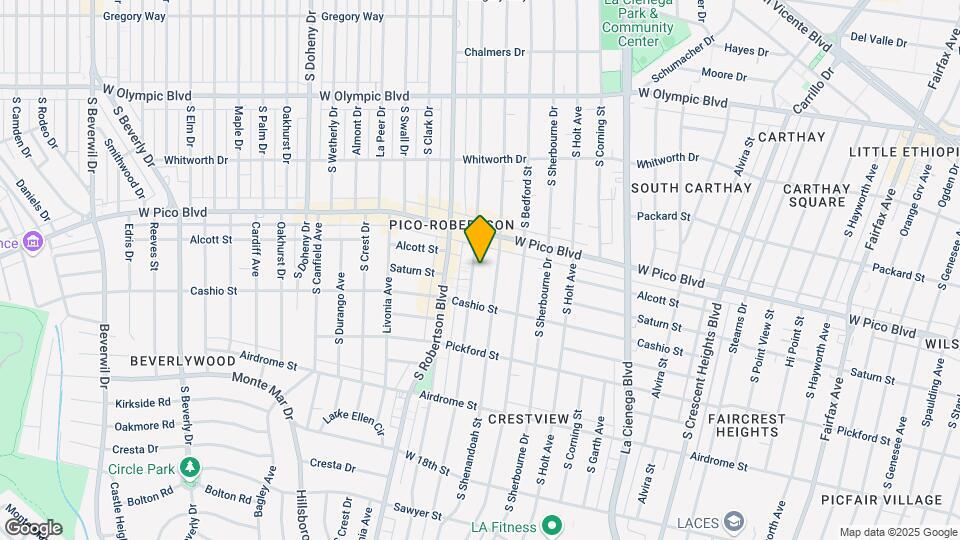 1442 S Wooster St Map and Location Details