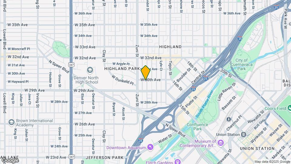 2953 Wyandot St Map and Location Details