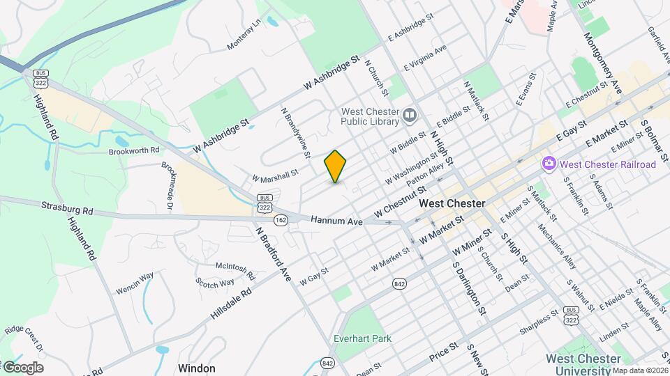 401 W Washington St Map and Location Details