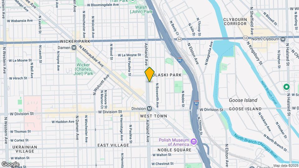 1333 N Ashland Ave, Unit 3 Map and Location Details