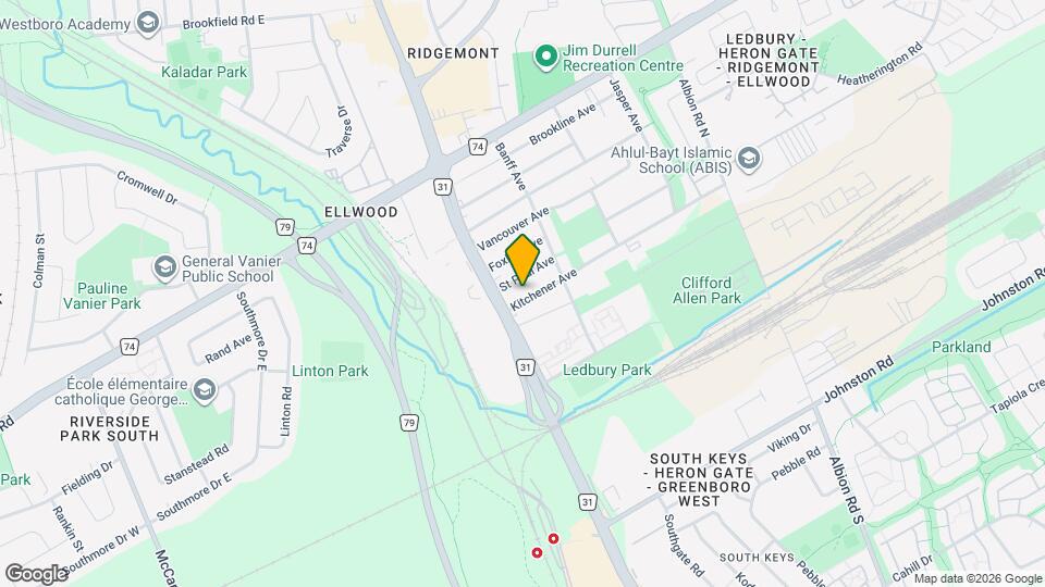 1221 Kitchener Ave Map and Location Details