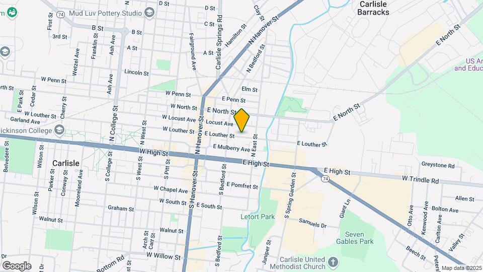 139 E Louther St Map and Location Details