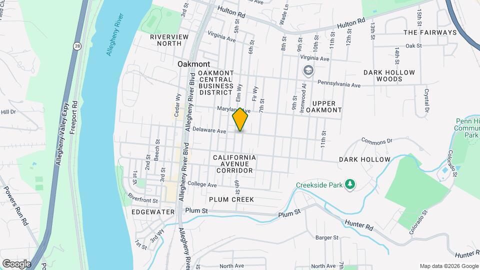 441 6th St, Unit Apt B Map and Location Details