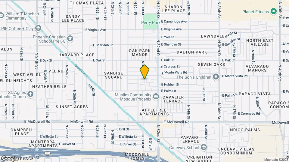 3122 E Hubbell St Map and Location Details