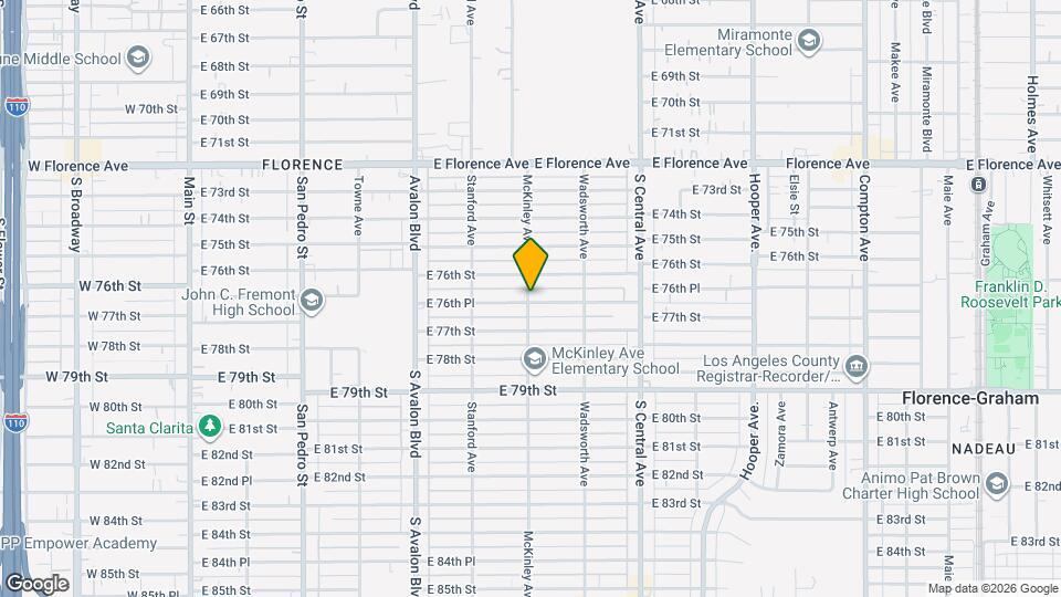 759 E 76th Pl Map and Location Details