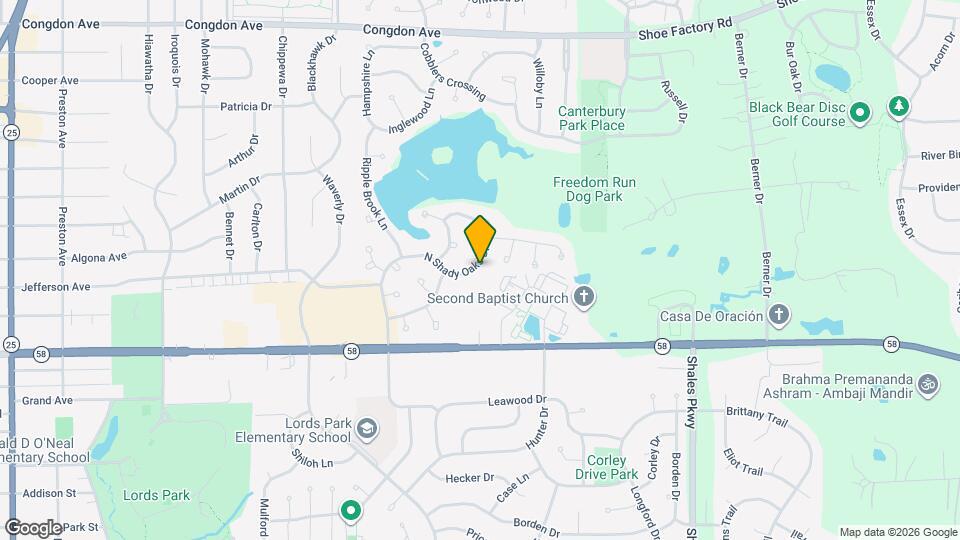 865 N Shady Oaks Dr Map and Location Details