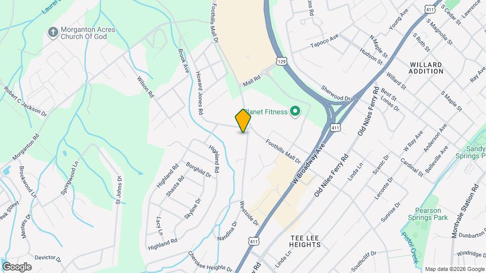 1701 Westside Dr Map and Location Details