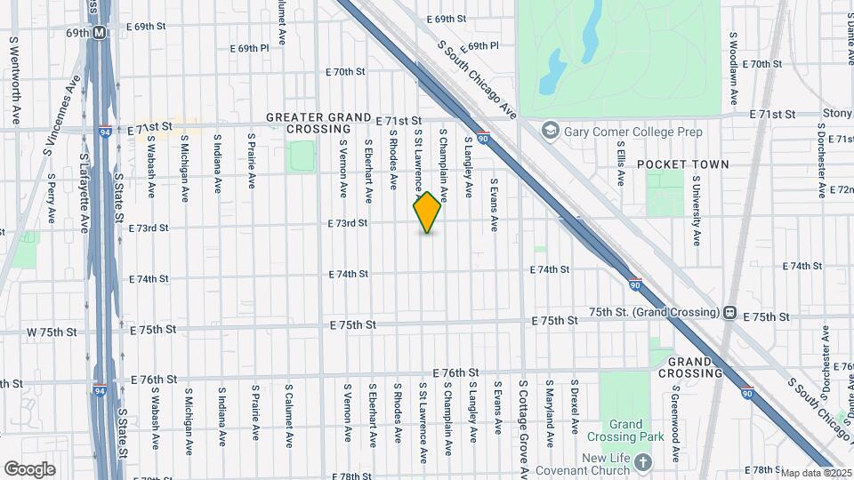 7321 S St Lawrence Ave Map and Location Details