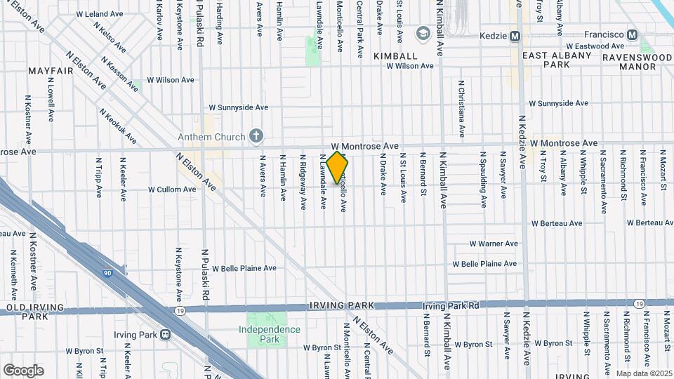 3637 W Cullom Ave Map and Location Details