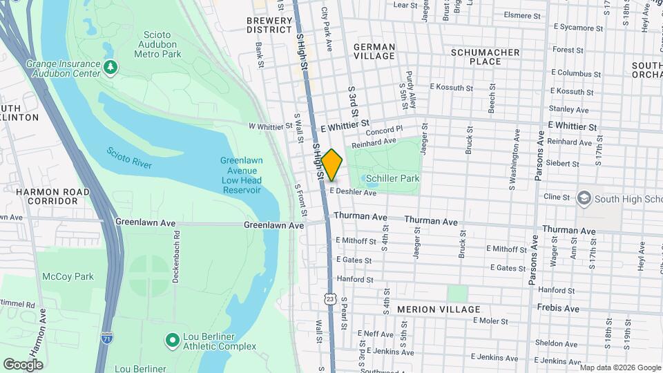 1020-20 E Deshler Ave Map and Location Details