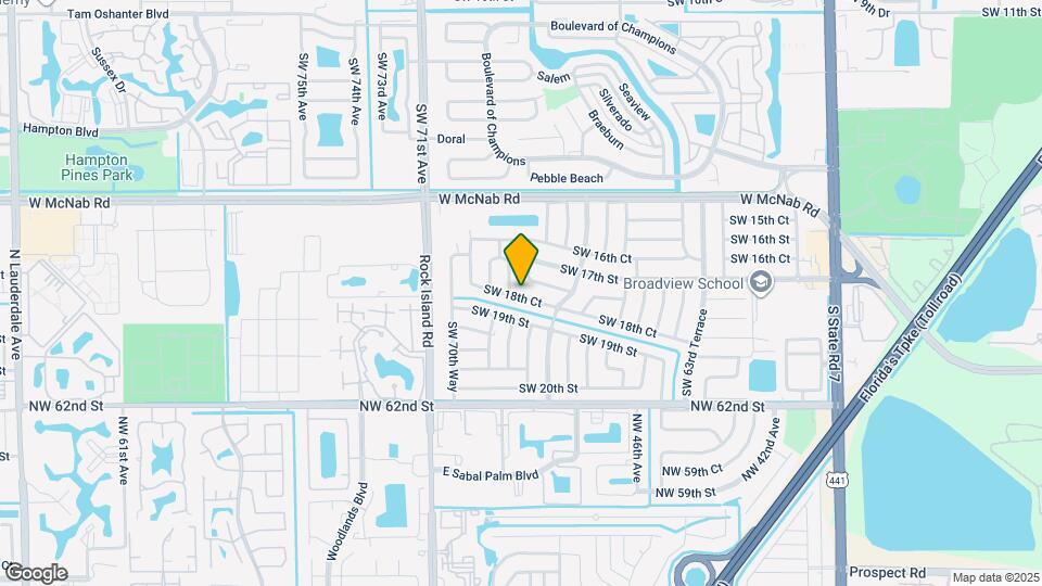 6871 SW 18th Ct Map and Location Details