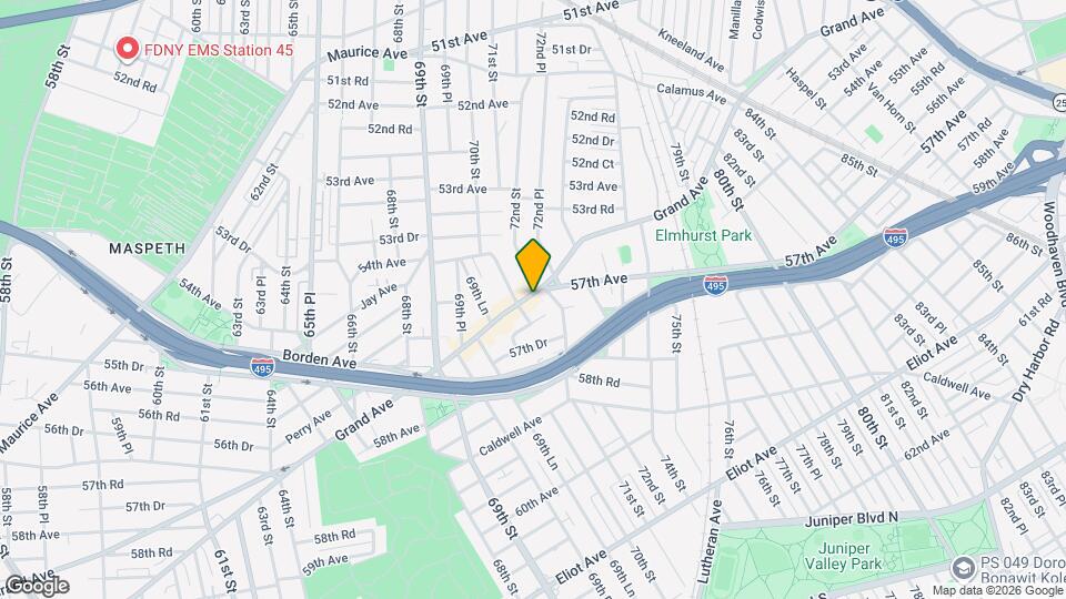 71-14 Grand Ave Map and Location Details