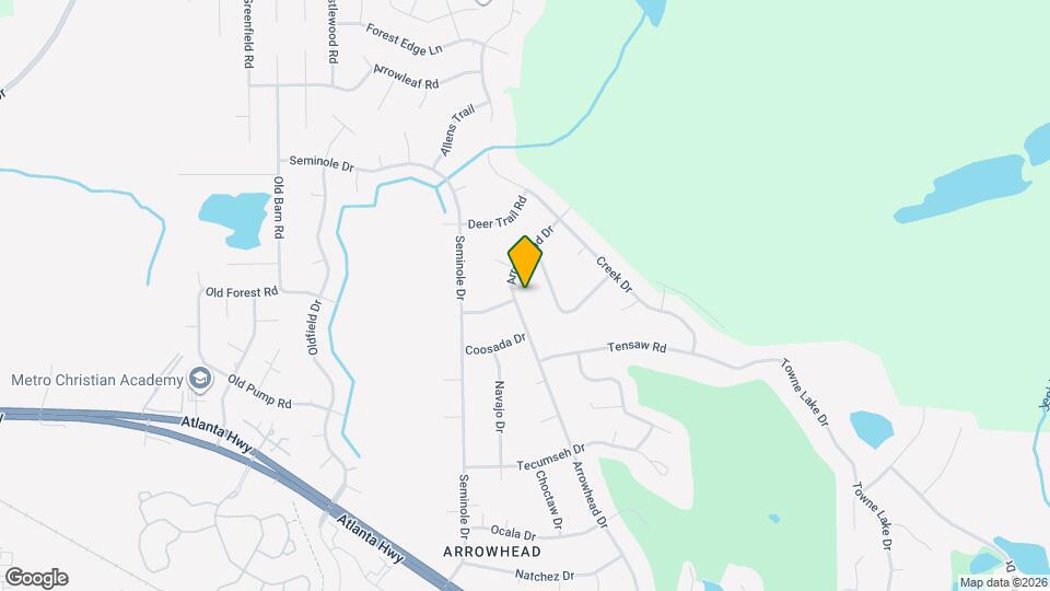 414 Arrowhead Dr Map and Location Details