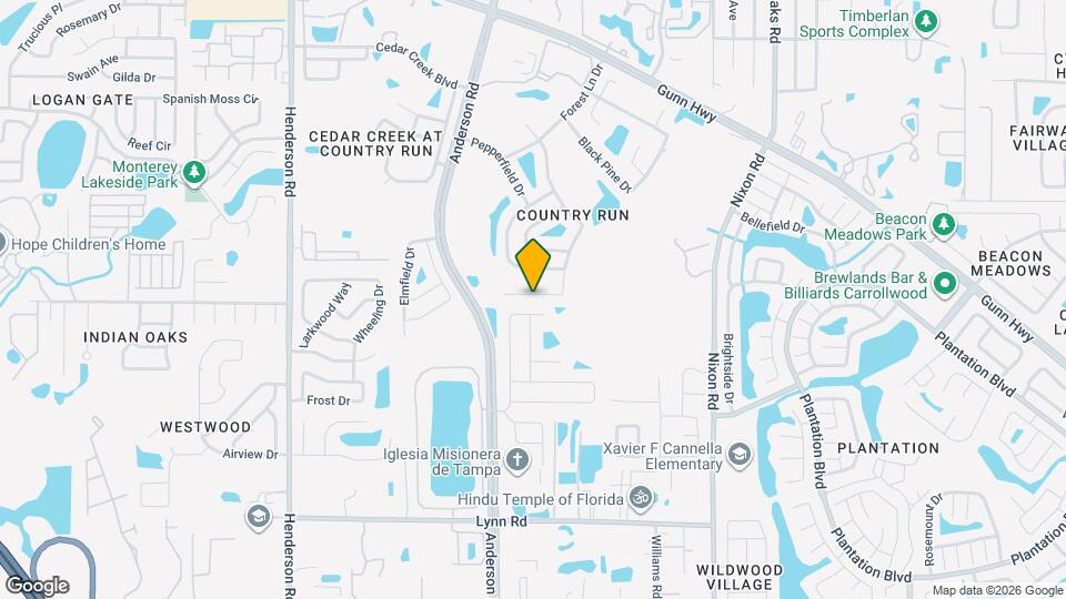 12213 Hidden Brook Dr Mapa y Detalles de la Ubicación