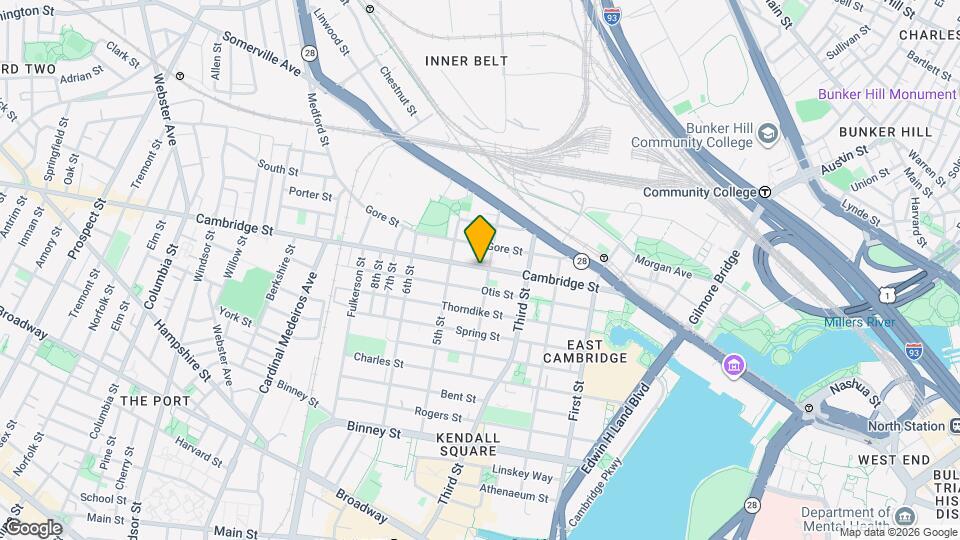 350 Cambridge St, Unit 3B Map and Location Details