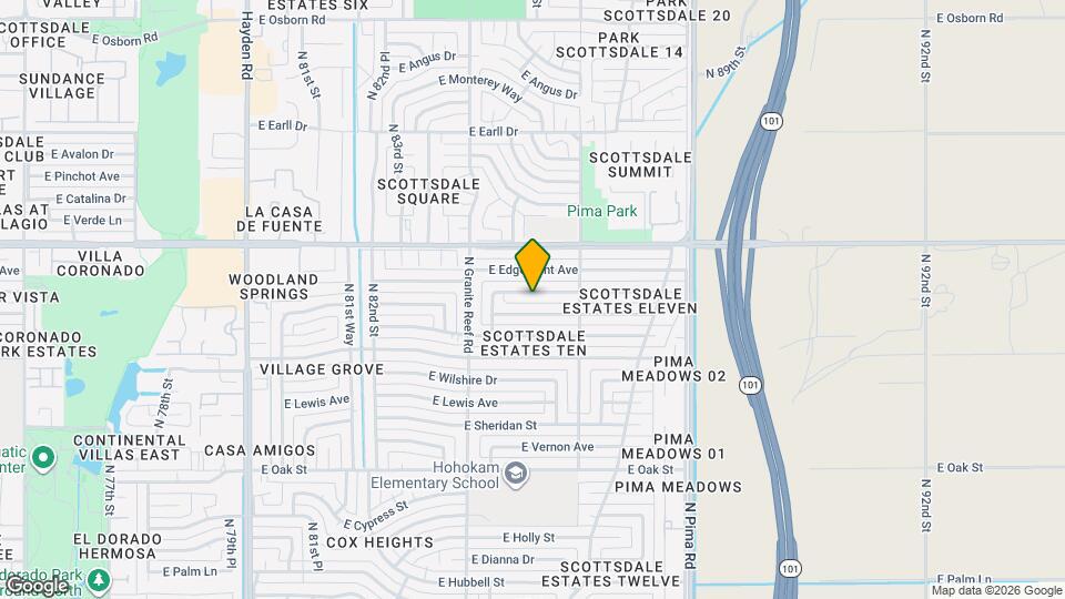 8501 E Roanoke Ave Map and Location Details