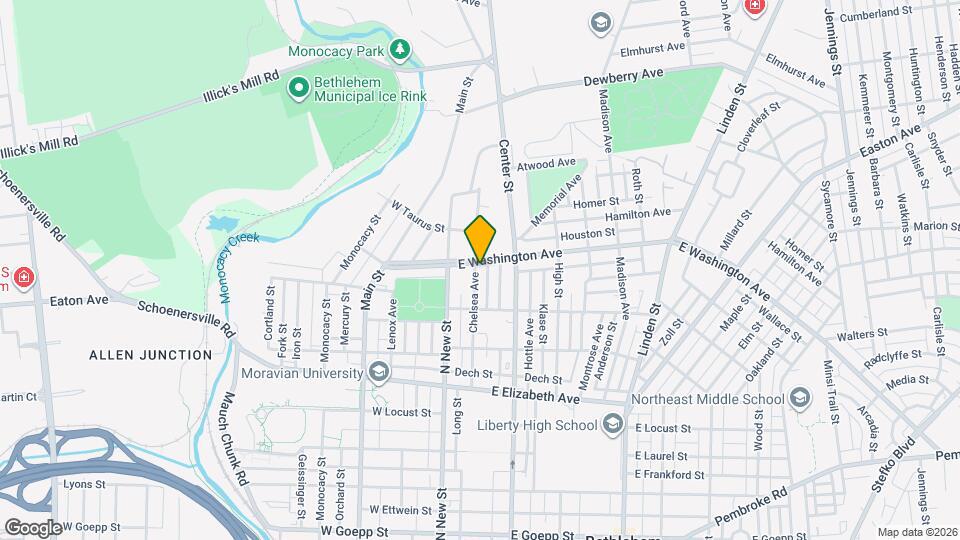 34 E Washington Ave Map and Location Details