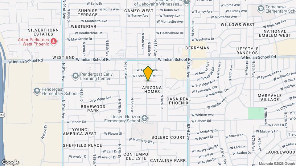 8533 W Fairmount Ave Map and Location Details