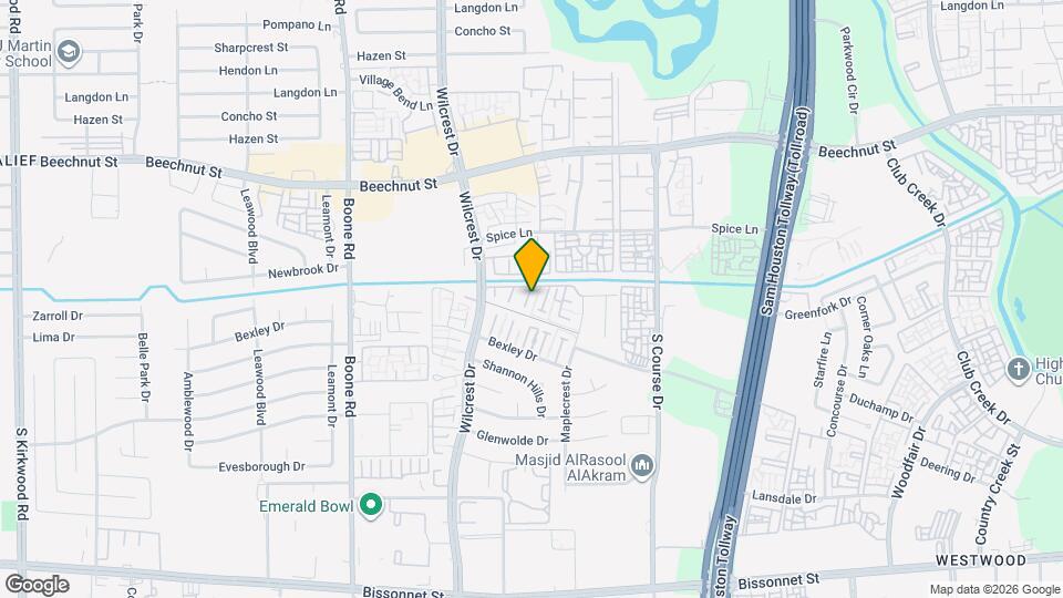 8583 Wilcrest Dr Map and Location Details