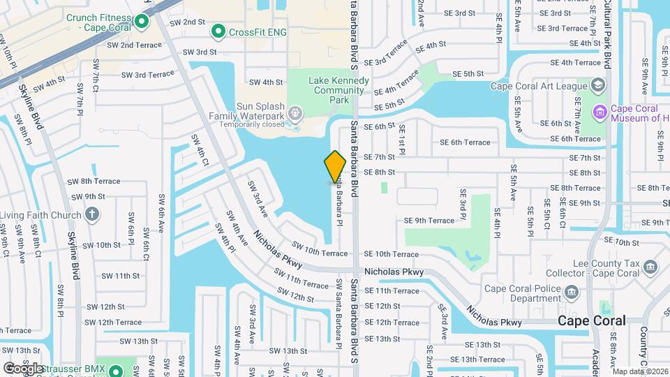 814 SW Santa Barbara Pl Map and Location Details