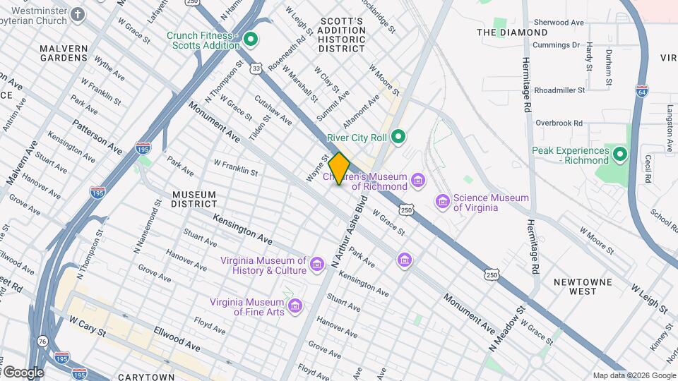 2821 W Grace St Map and Location Details