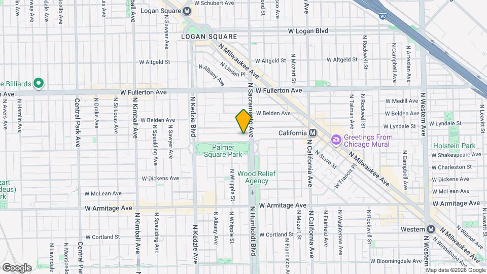 3014 W Palmer, Unit Garden Map and Location Details
