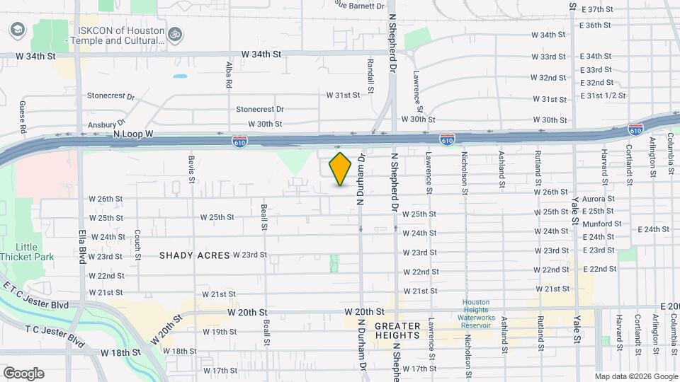 829 W 26th St Map and Location Details