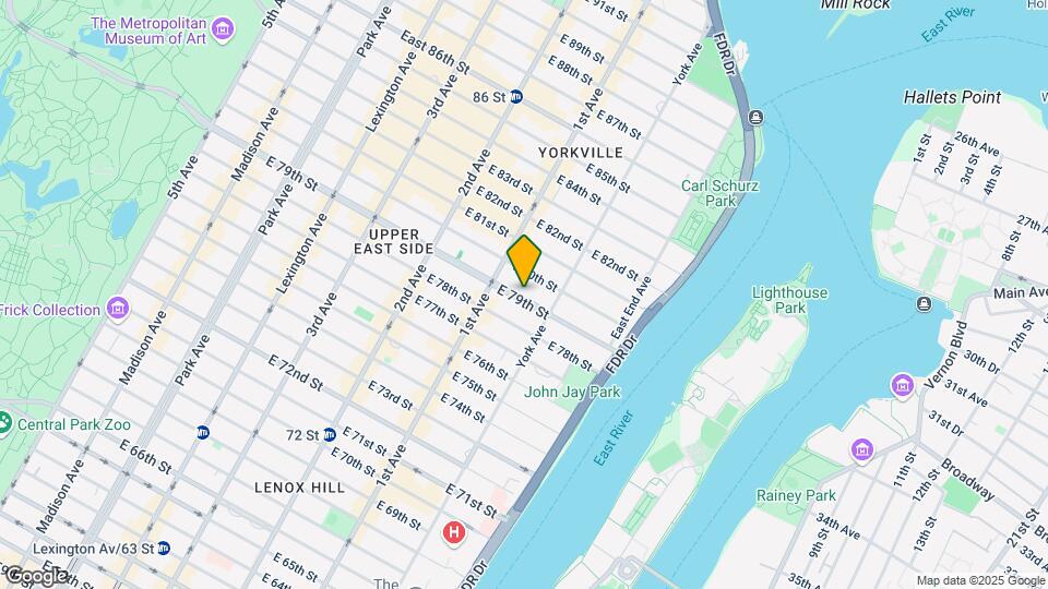 425 E 79th St Mapa y Detalles de la Ubicación