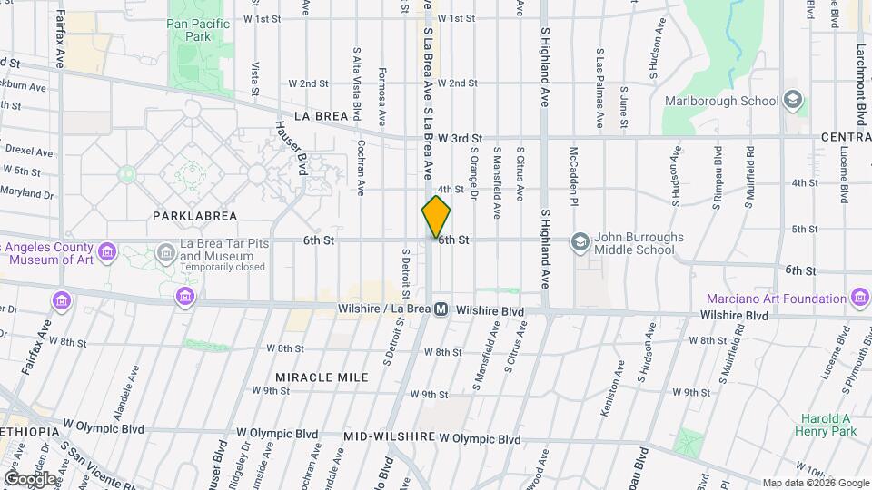 600 S La Brea Ave Mapa y Detalles de la Ubicación