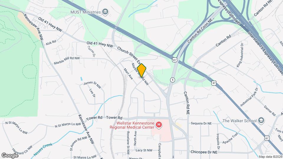 135 Marble Mill Rd NW Mapa y Detalles de la Ubicación