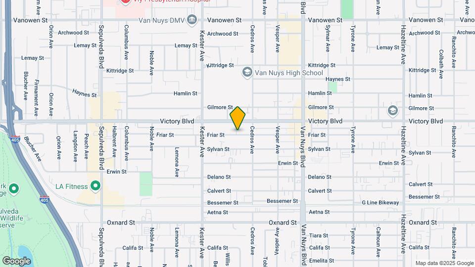 14735 Friar St Mapa y Detalles de la Ubicación