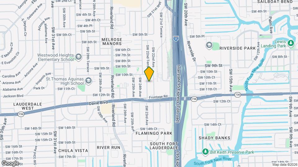 1032 SW 22nd Terrace Map and Location Details