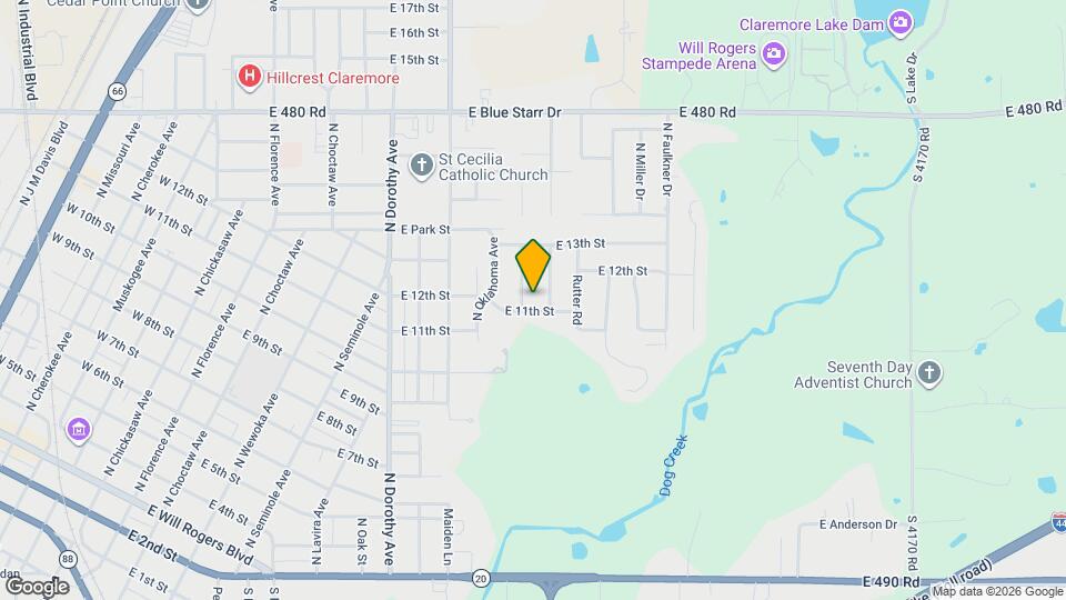 1108 Oklahoma Pl Map and Location Details