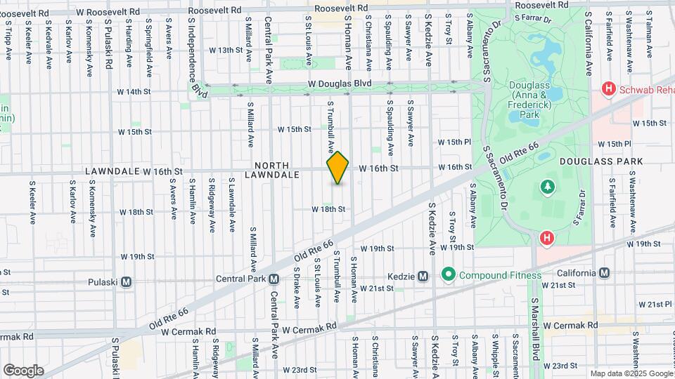 1629 S Trumbull Ave Map and Location Details