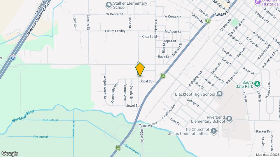 1380 Camas St Map and Location Details