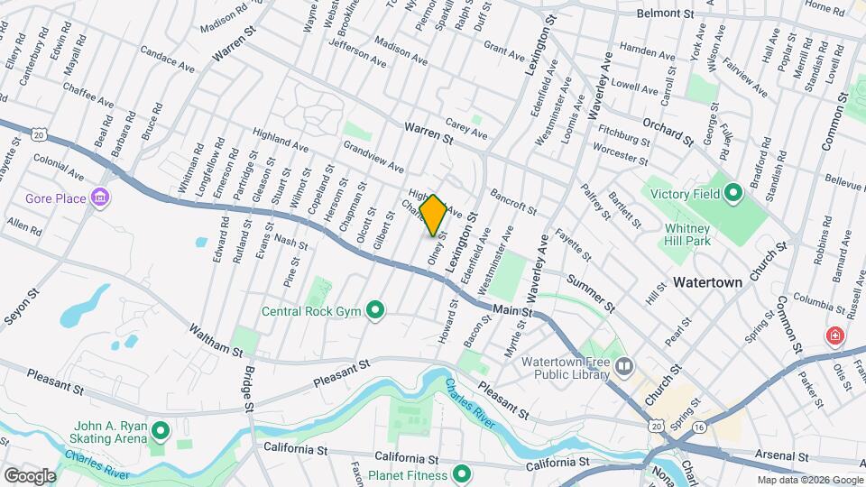 28 Olney St, Unit #1 Map and Location Details