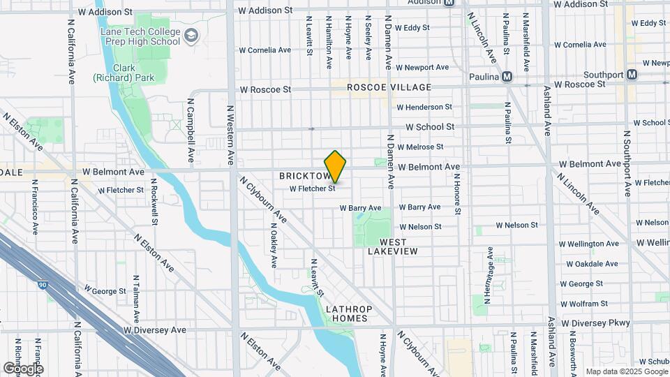 2141 W Fletcher St Map and Location Details