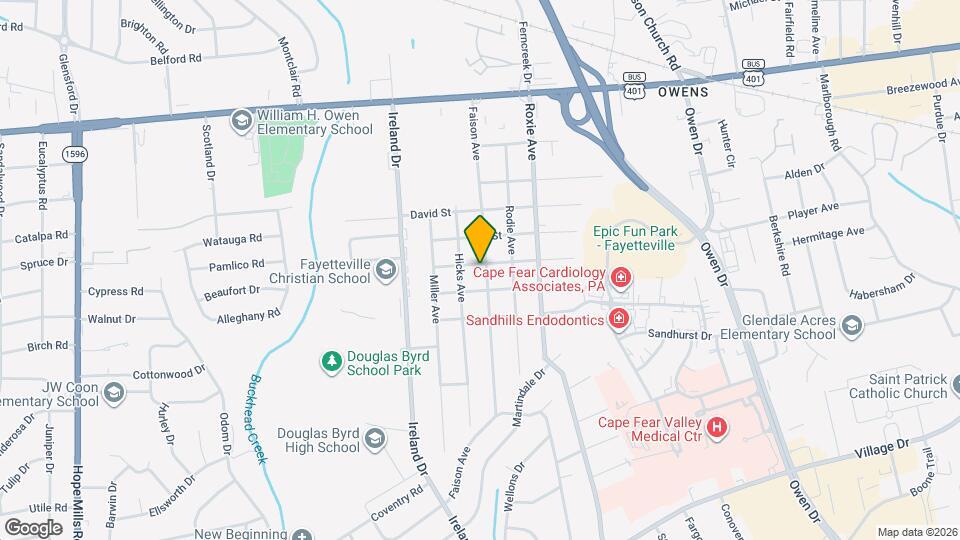 600 Faison Ave Map and Location Details