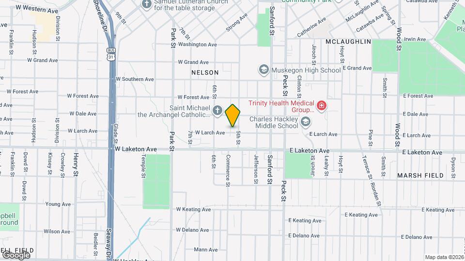 204 W Larch Ave Map and Location Details
