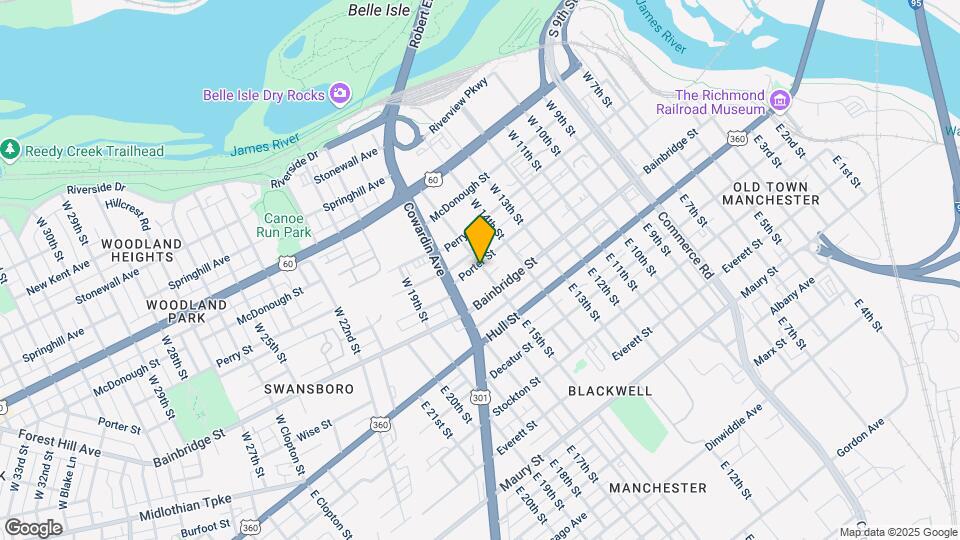 1512 Porter St Map and Location Details